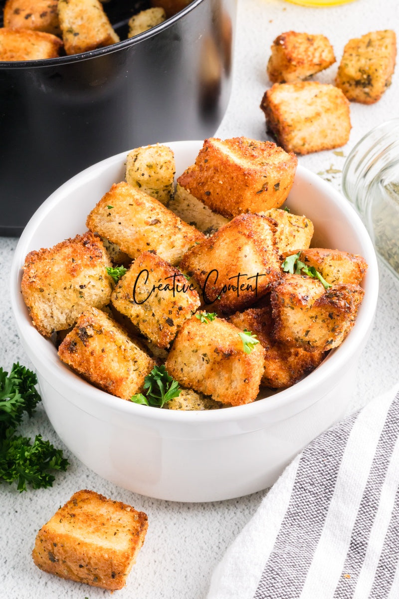Air Fryer Croutons - (30 hero shots)