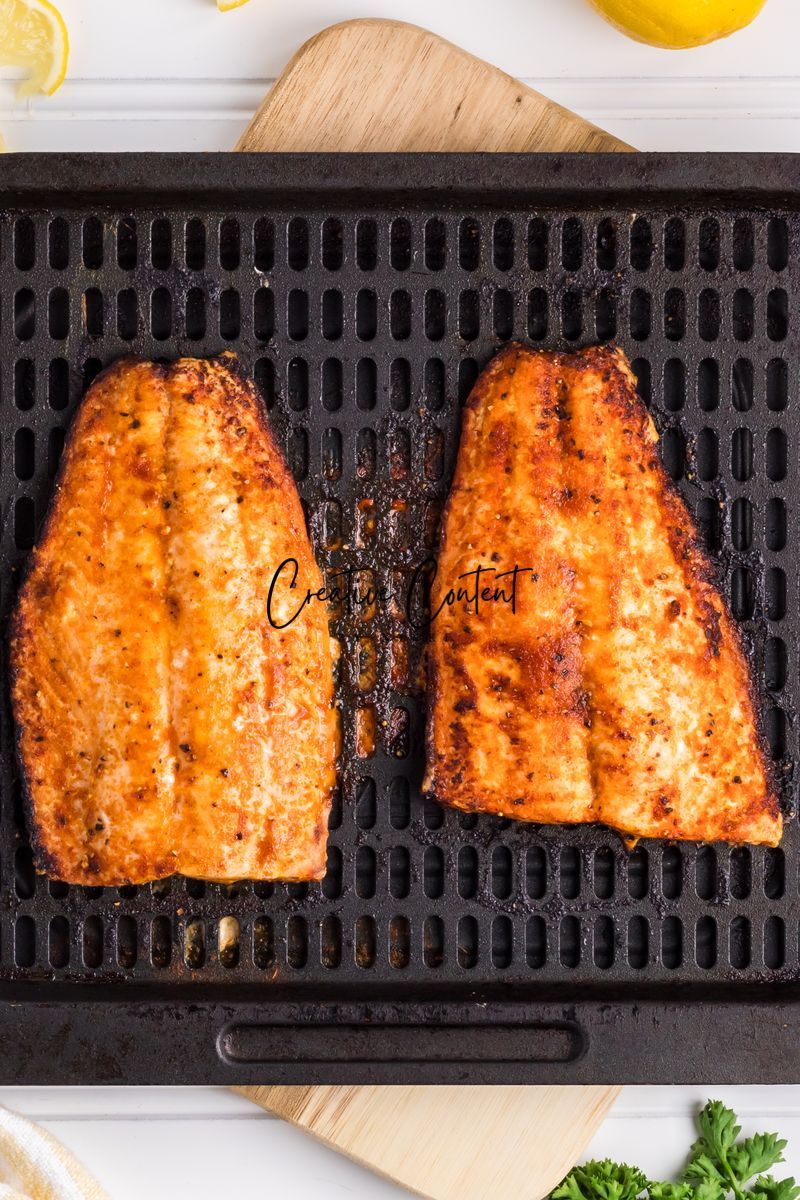 Air Fryer Frozen Salmon - Exclusive (only air fryer trays shown / no air fryer)