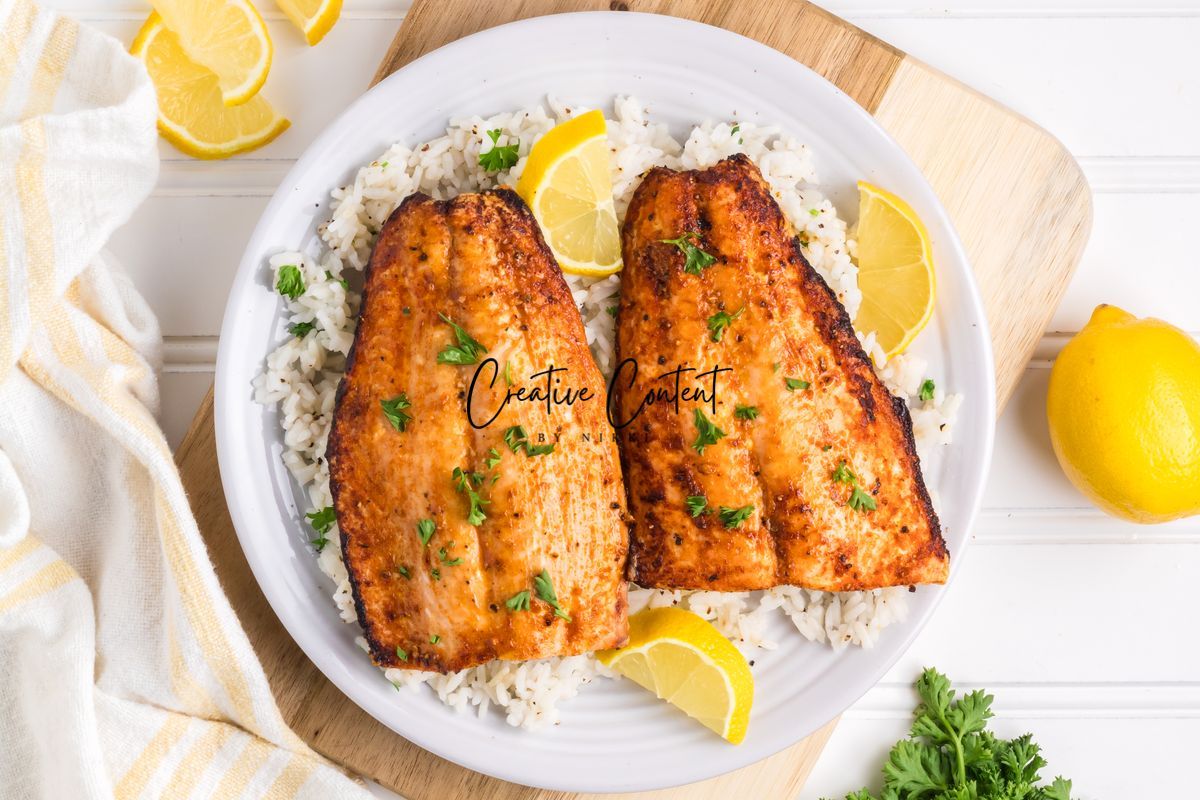 Air Fryer Frozen Salmon - Exclusive (only air fryer trays shown / no air fryer)