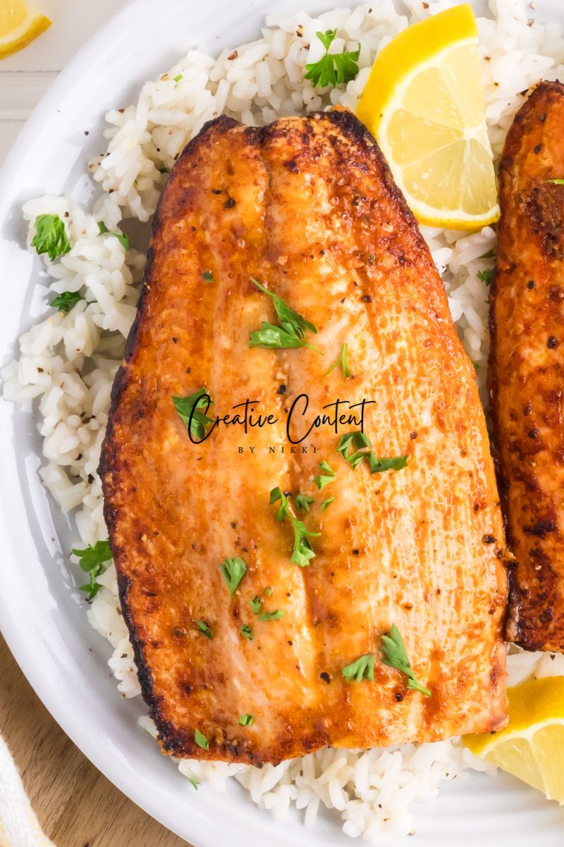 Air Fryer Frozen Salmon - Exclusive (only air fryer trays shown / no air fryer)