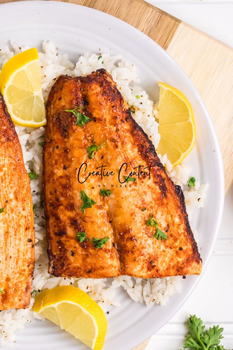 Air Fryer Frozen Salmon - Exclusive (only air fryer trays shown / no air fryer)