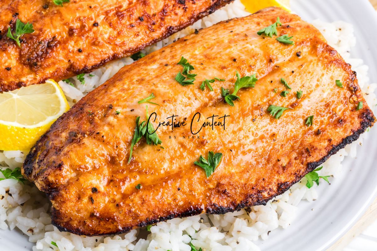 Air Fryer Frozen Salmon - Exclusive (only air fryer trays shown / no air fryer)