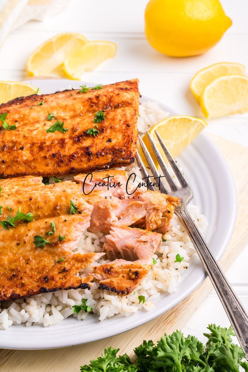 Air Fryer Frozen Salmon - Exclusive (only air fryer trays shown / no air fryer)