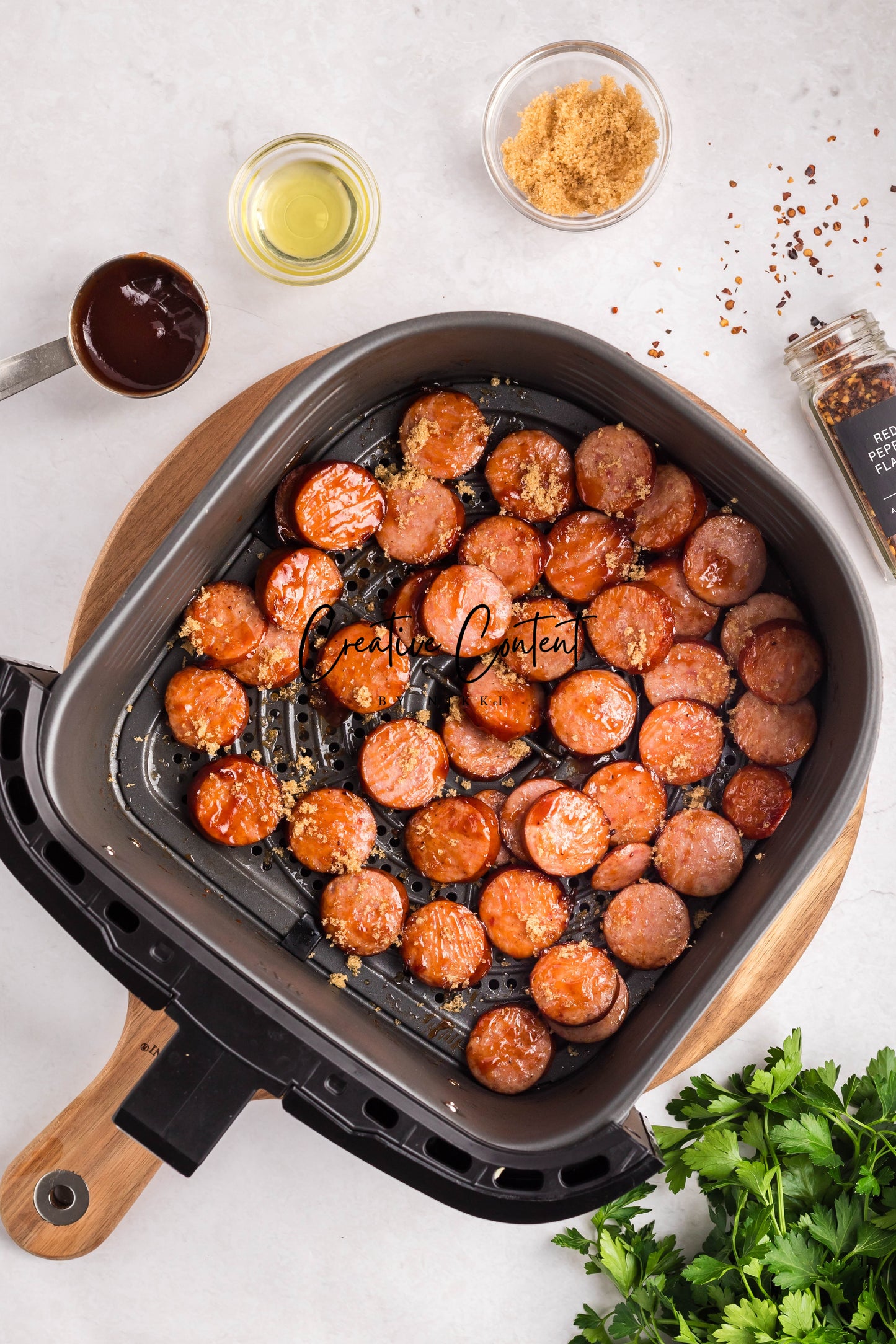 Air Fryer Kielbasa + Creamy Mustard Sauce - Set 2 of 2
