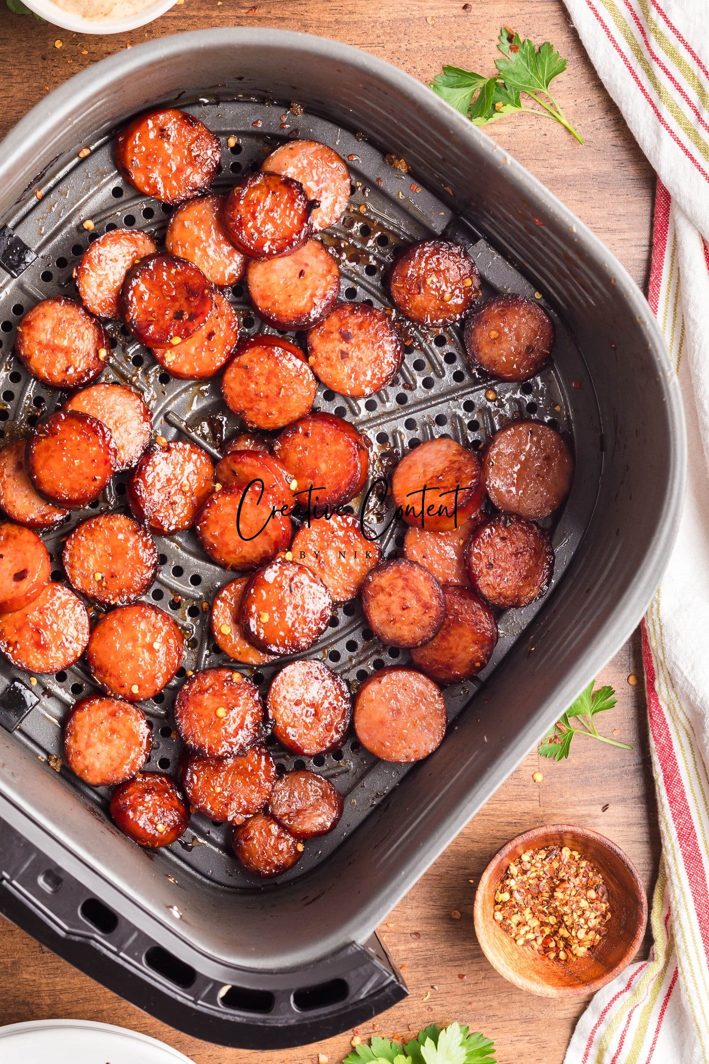 Air Fryer Kielbasa + Creamy Mustard Sauce - Set 2 of 2