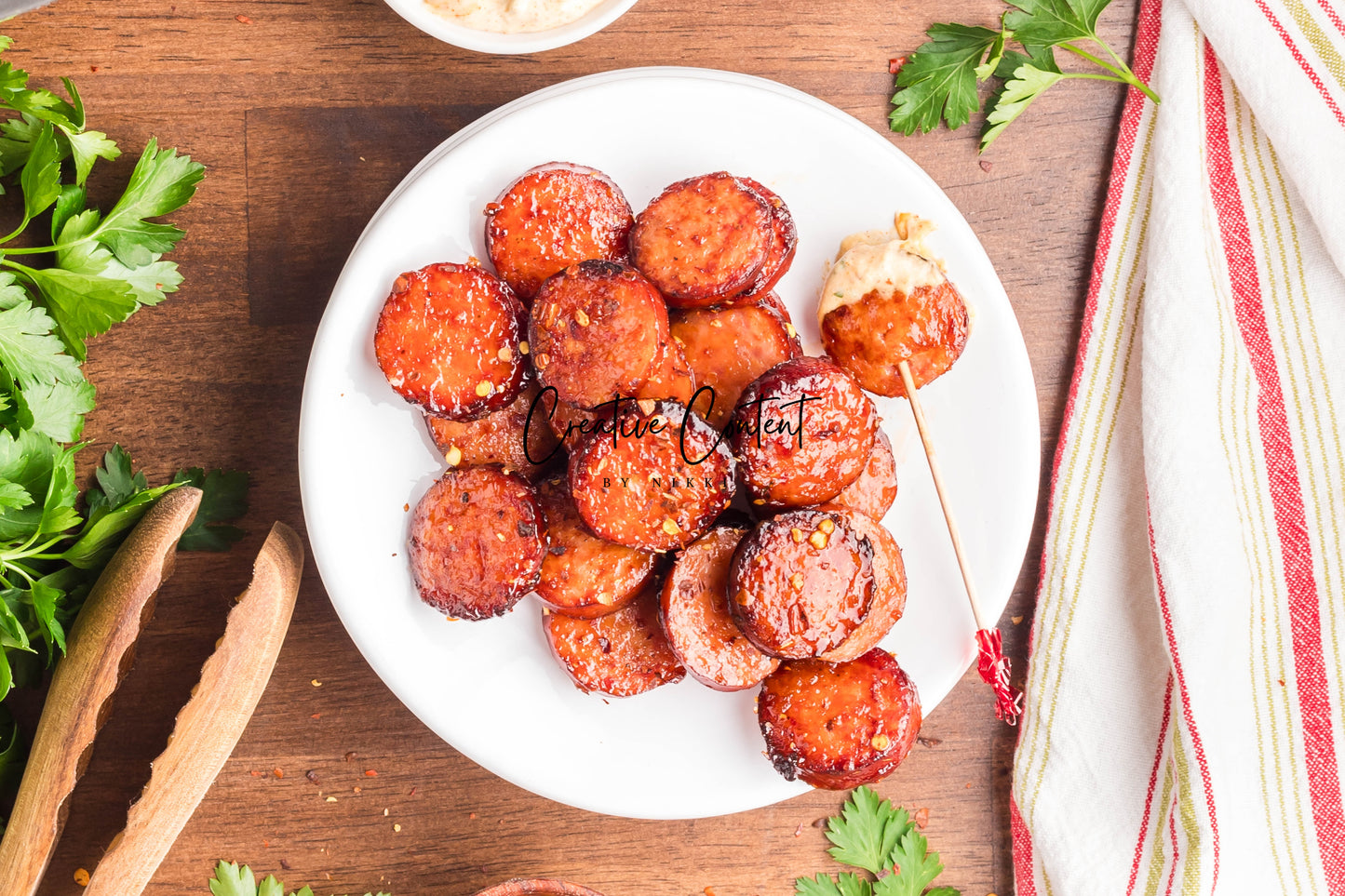 Air Fryer Kielbasa + Creamy Mustard Sauce - Set 2 of 2