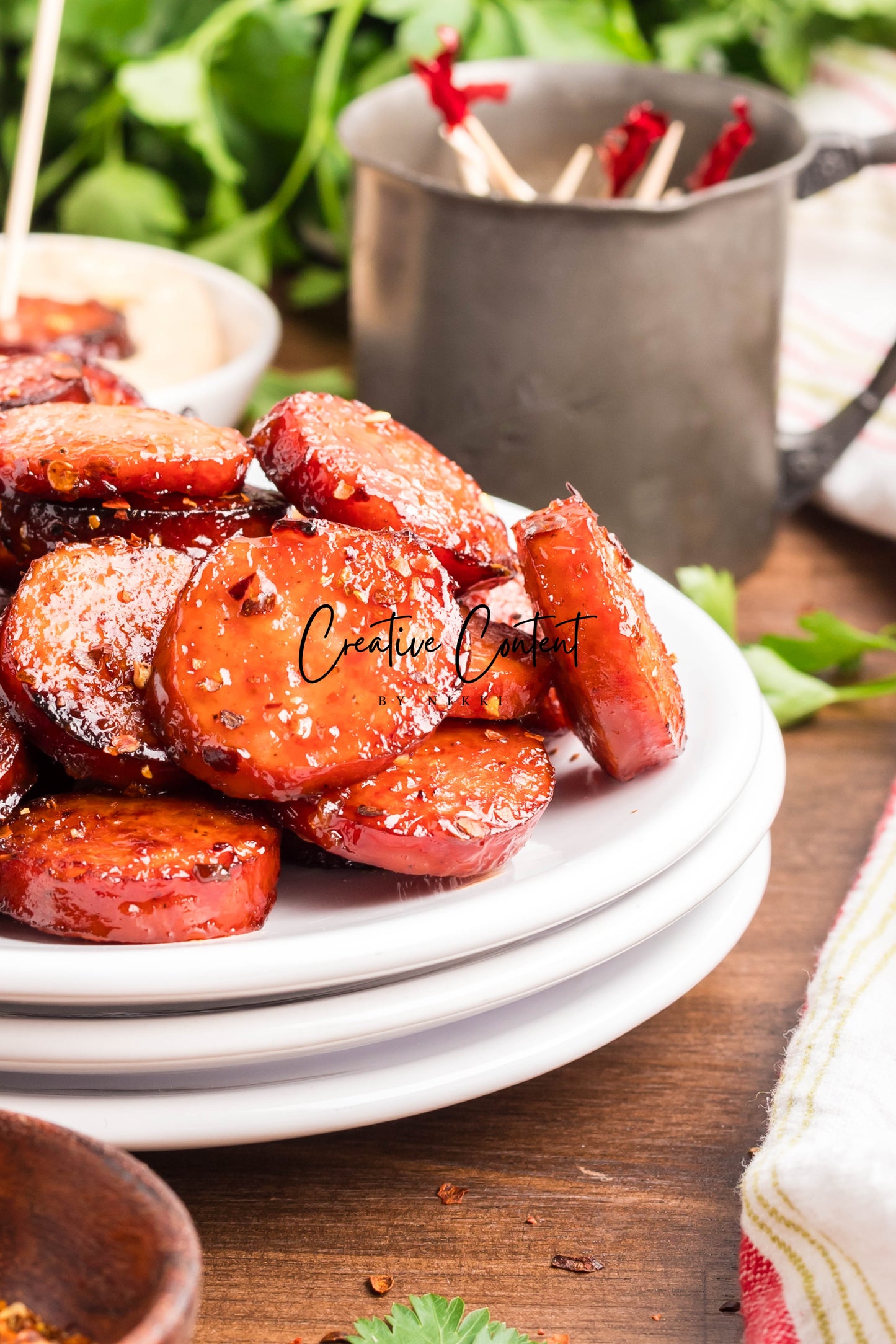 Air Fryer Kielbasa + Creamy Mustard Sauce - Set 2 of 2