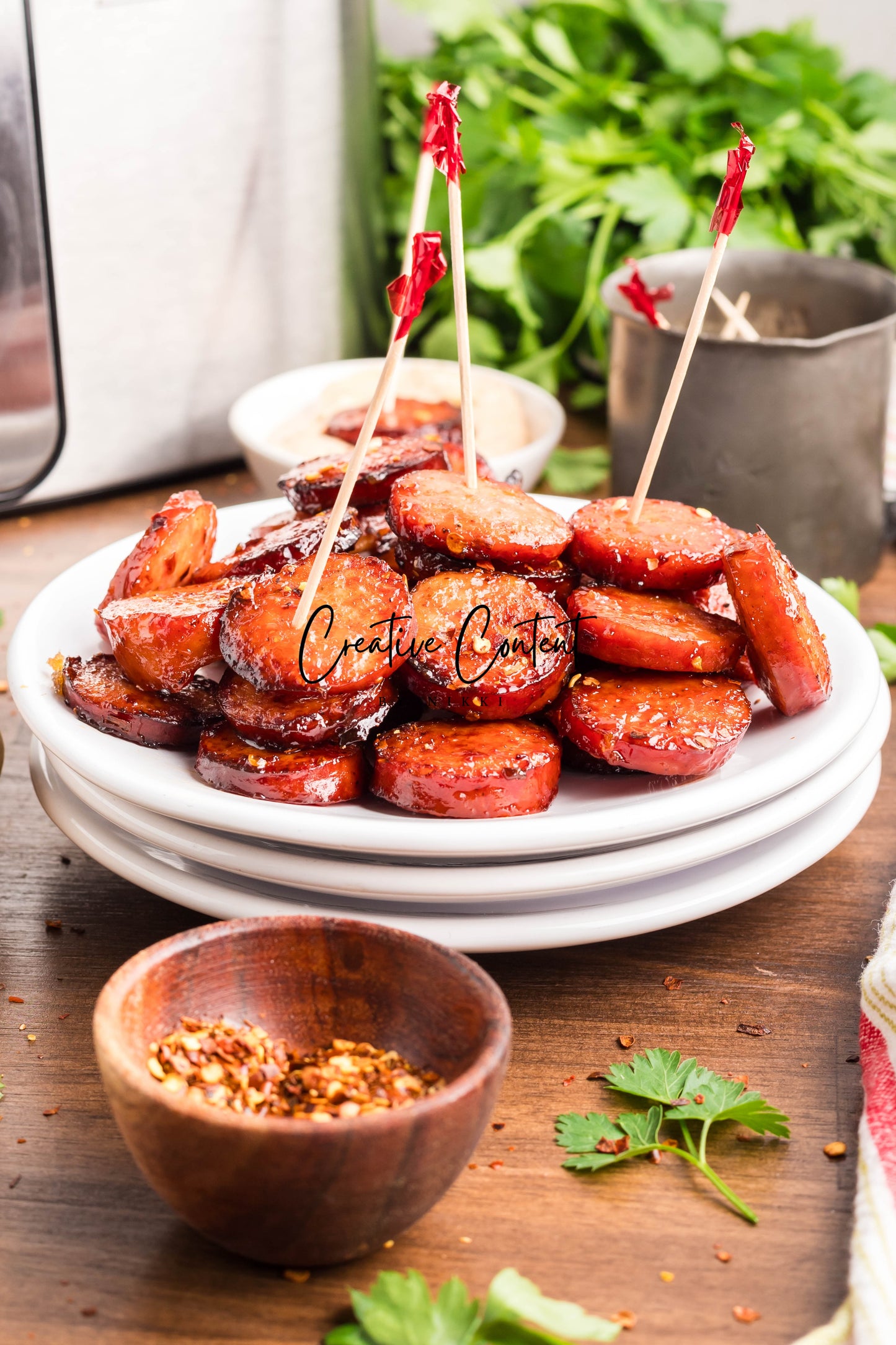 Air Fryer Kielbasa + Creamy Mustard Sauce - Set 2 of 2