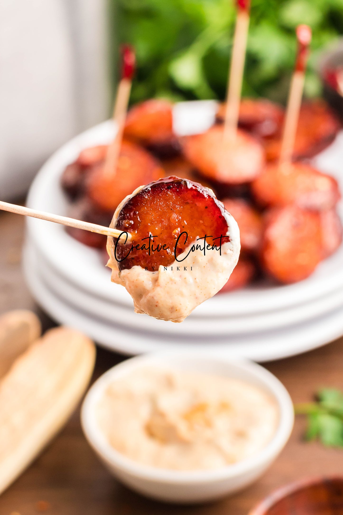 Air Fryer Kielbasa + Creamy Mustard Sauce - Set 2 of 2