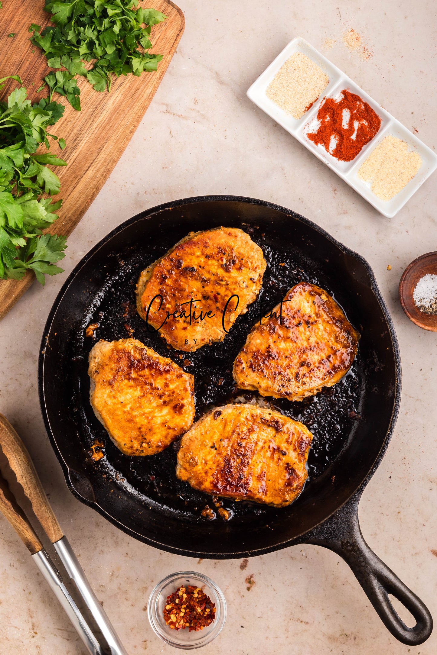 Pan Seared Pork Chops - Exclusive