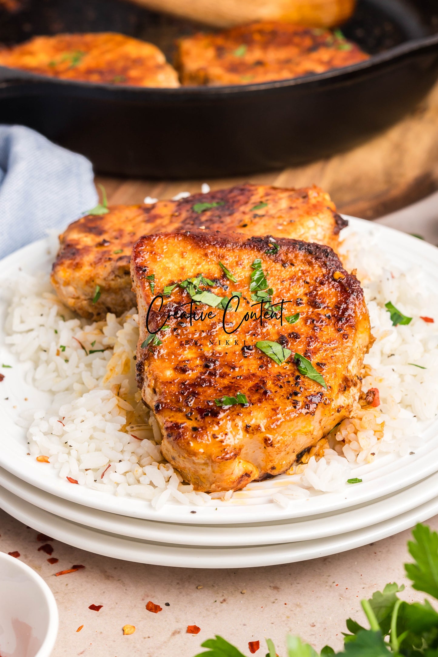Pan Seared Pork Chops - Exclusive