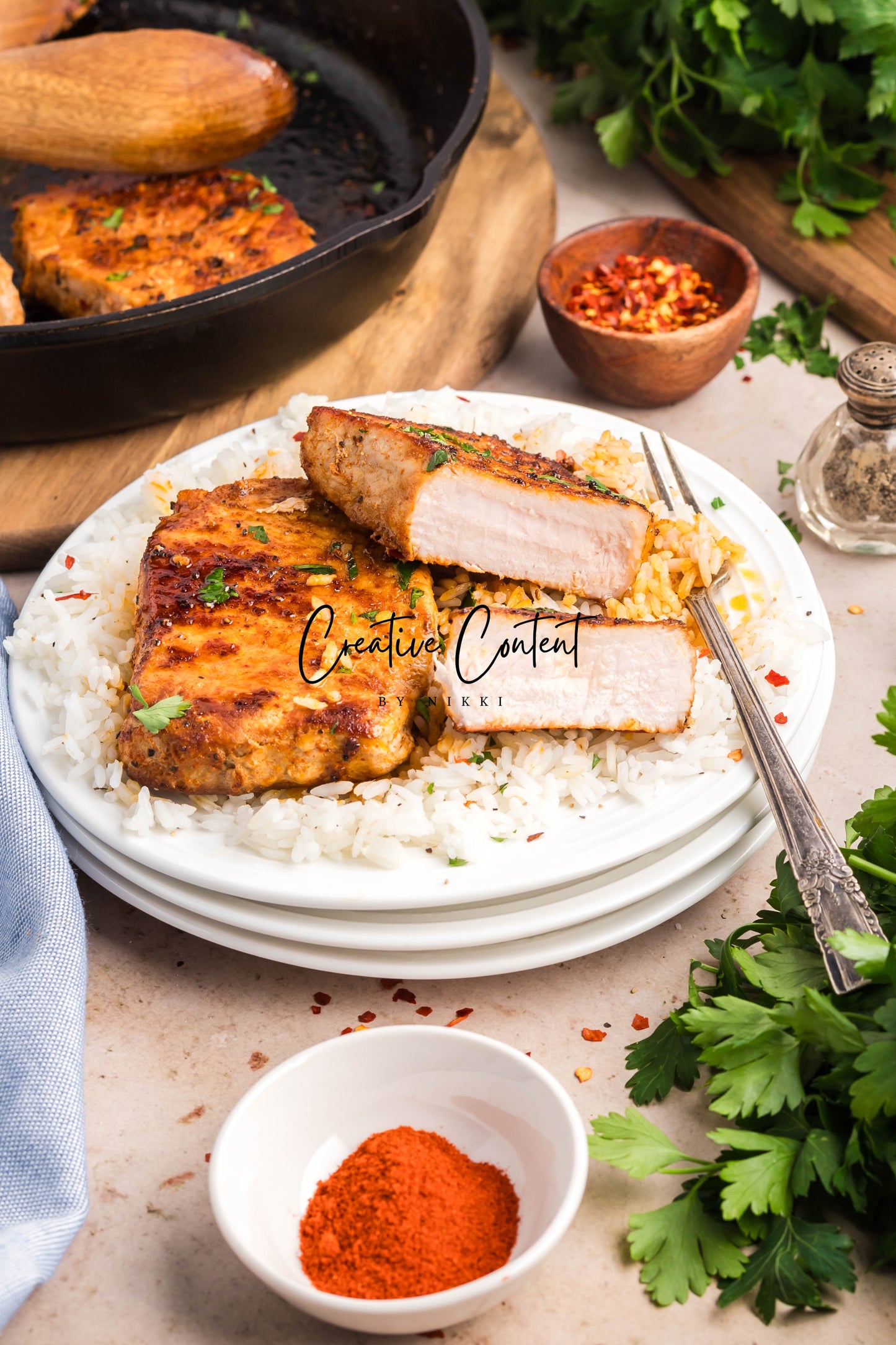 Pan Seared Pork Chops - Exclusive