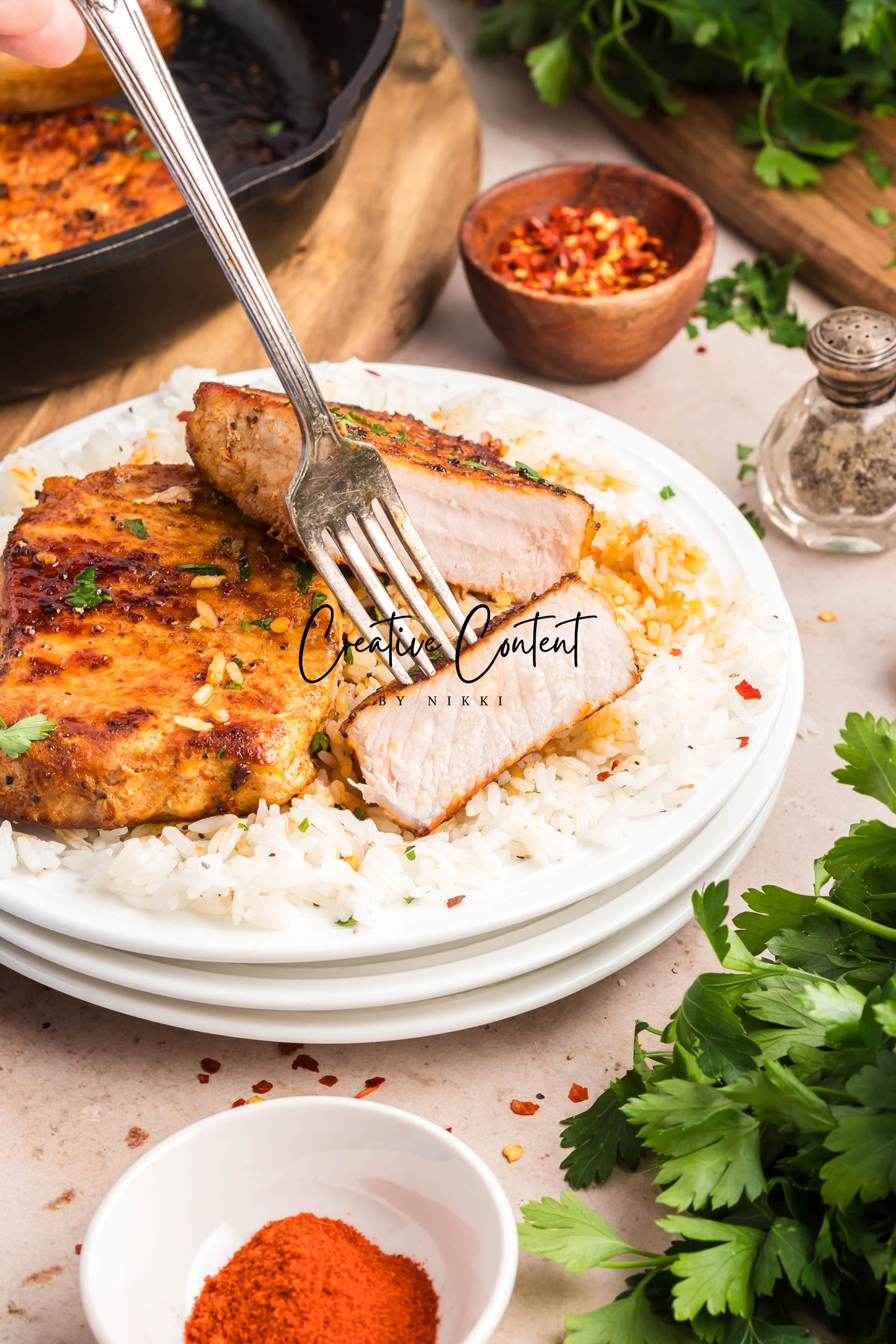 Pan Seared Pork Chops - Exclusive