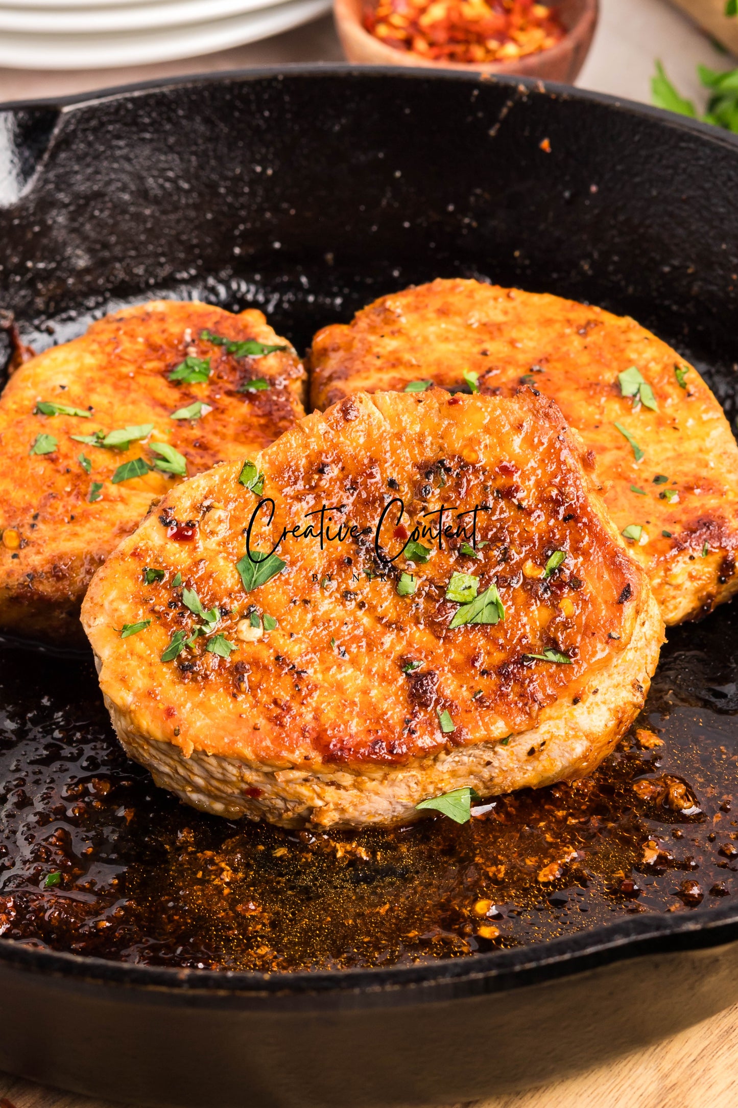 Pan Seared Pork Chops - Exclusive