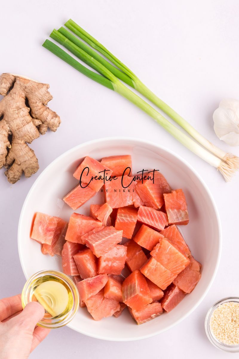 Air Fryer Salmon Bites - Set 2 of 2
