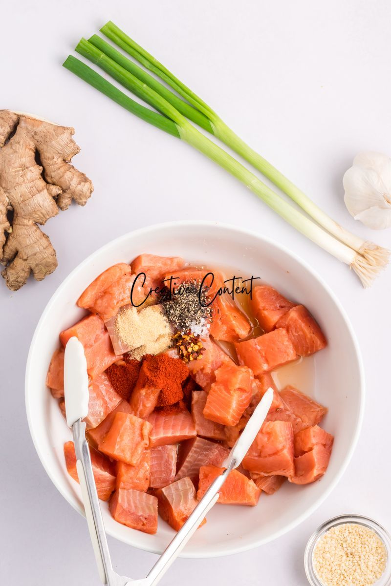 Air Fryer Salmon Bites - Set 2 of 2
