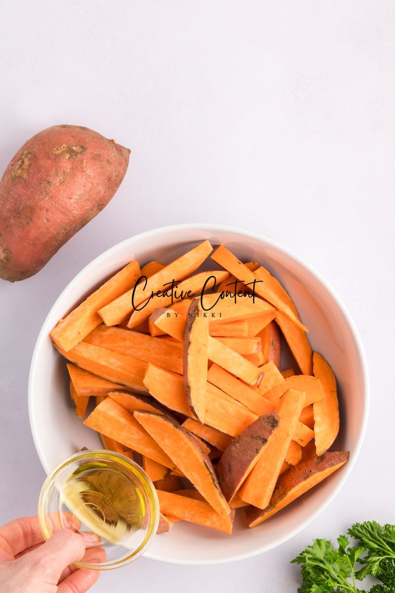 Air Fryer Sweet Potato Wedges + Spicy Mayo (2 recipes) - Set 3 of 3
