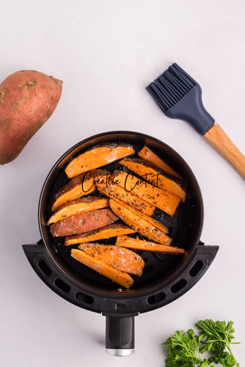 Air Fryer Sweet Potato Wedges + Spicy Mayo (2 recipes) - Set 3 of 3