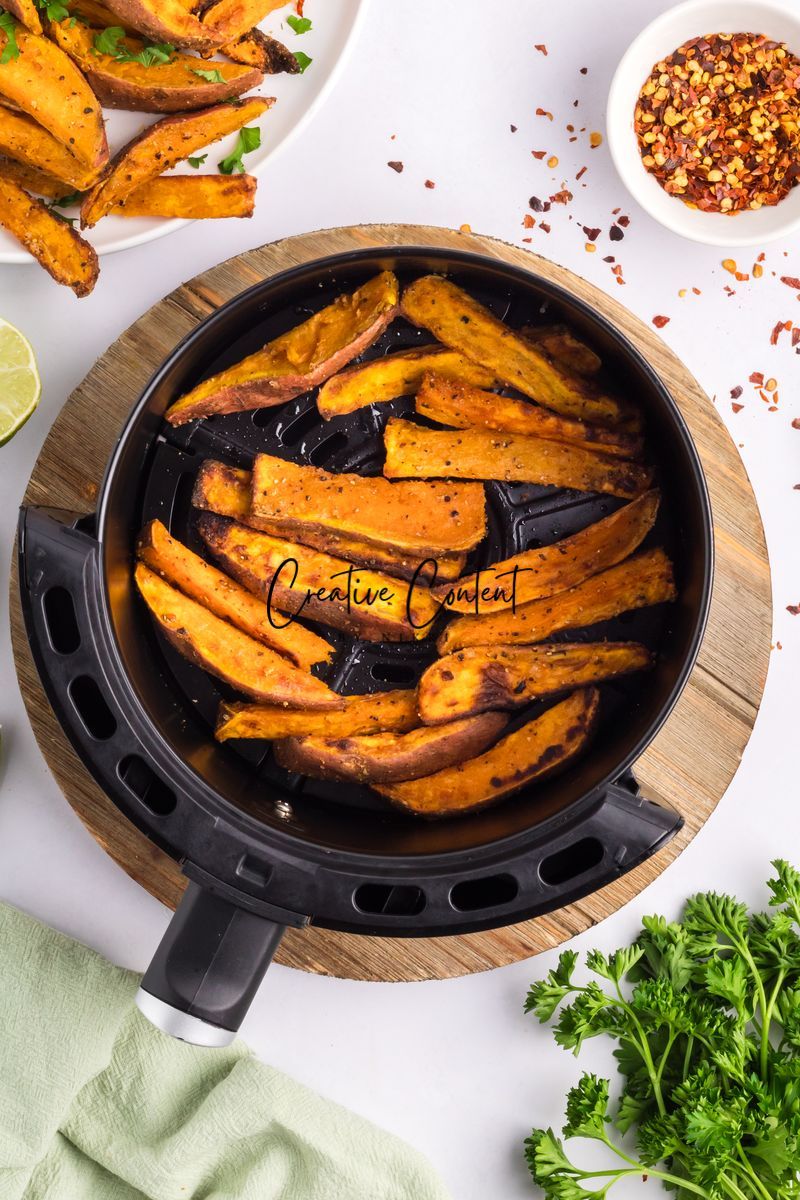 Air Fryer Sweet Potato Wedges + Spicy Mayo (2 recipes) - Set 1 of 3