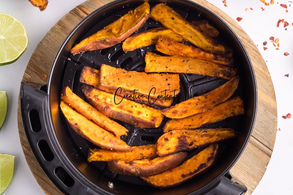 Air Fryer Sweet Potato Wedges + Spicy Mayo (2 recipes) - Set 1 of 3