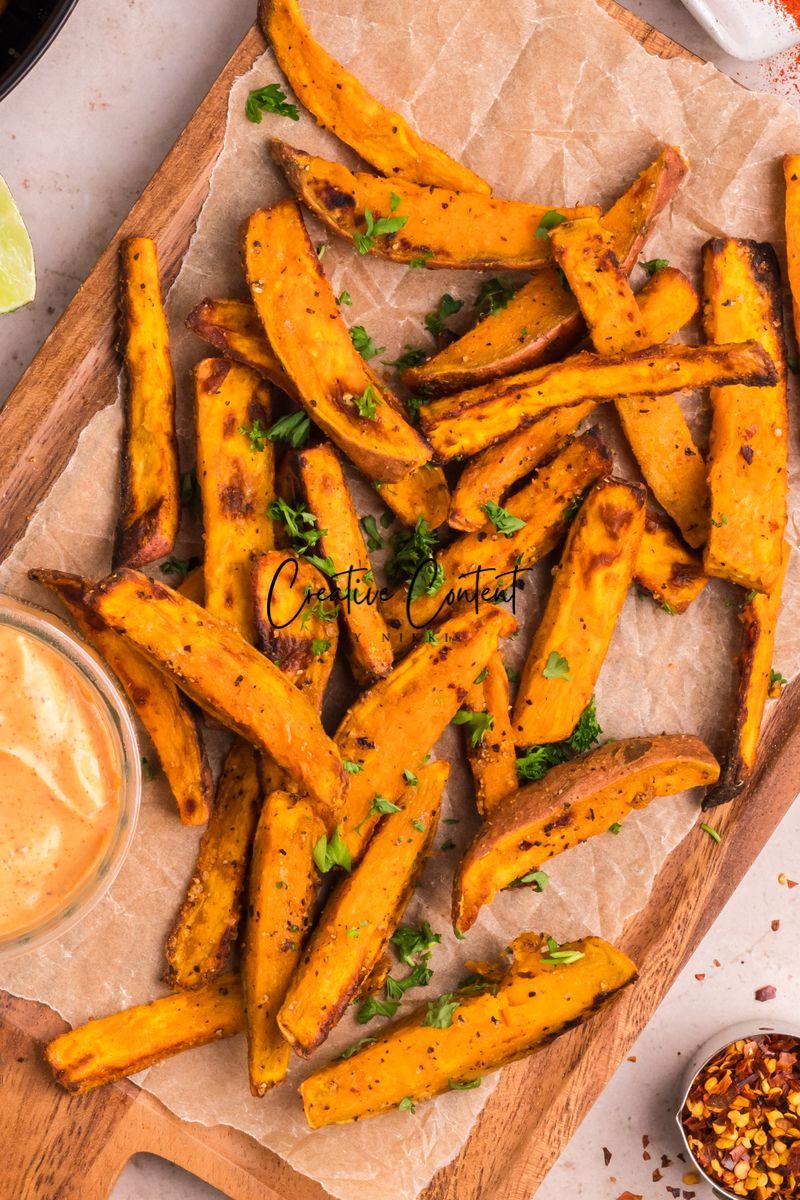 Air Fryer Sweet Potato Wedges + Spicy Mayo (2 recipes) - Set 2 of 3