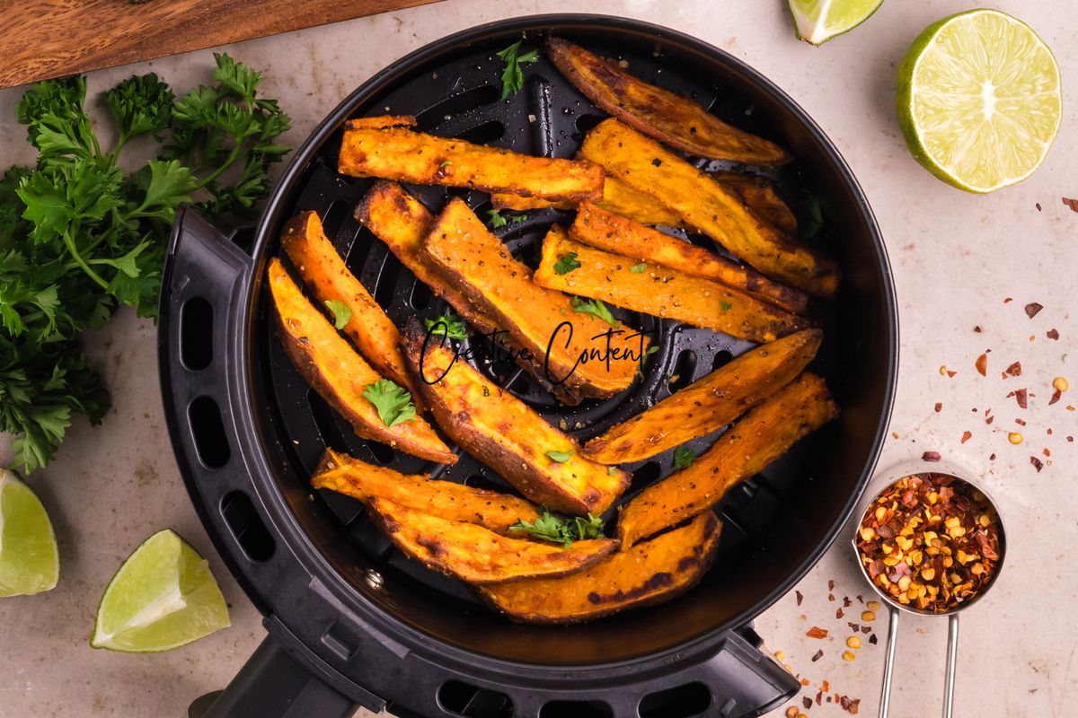 Air Fryer Sweet Potato Wedges + Spicy Mayo (2 recipes) - Set 2 of 3