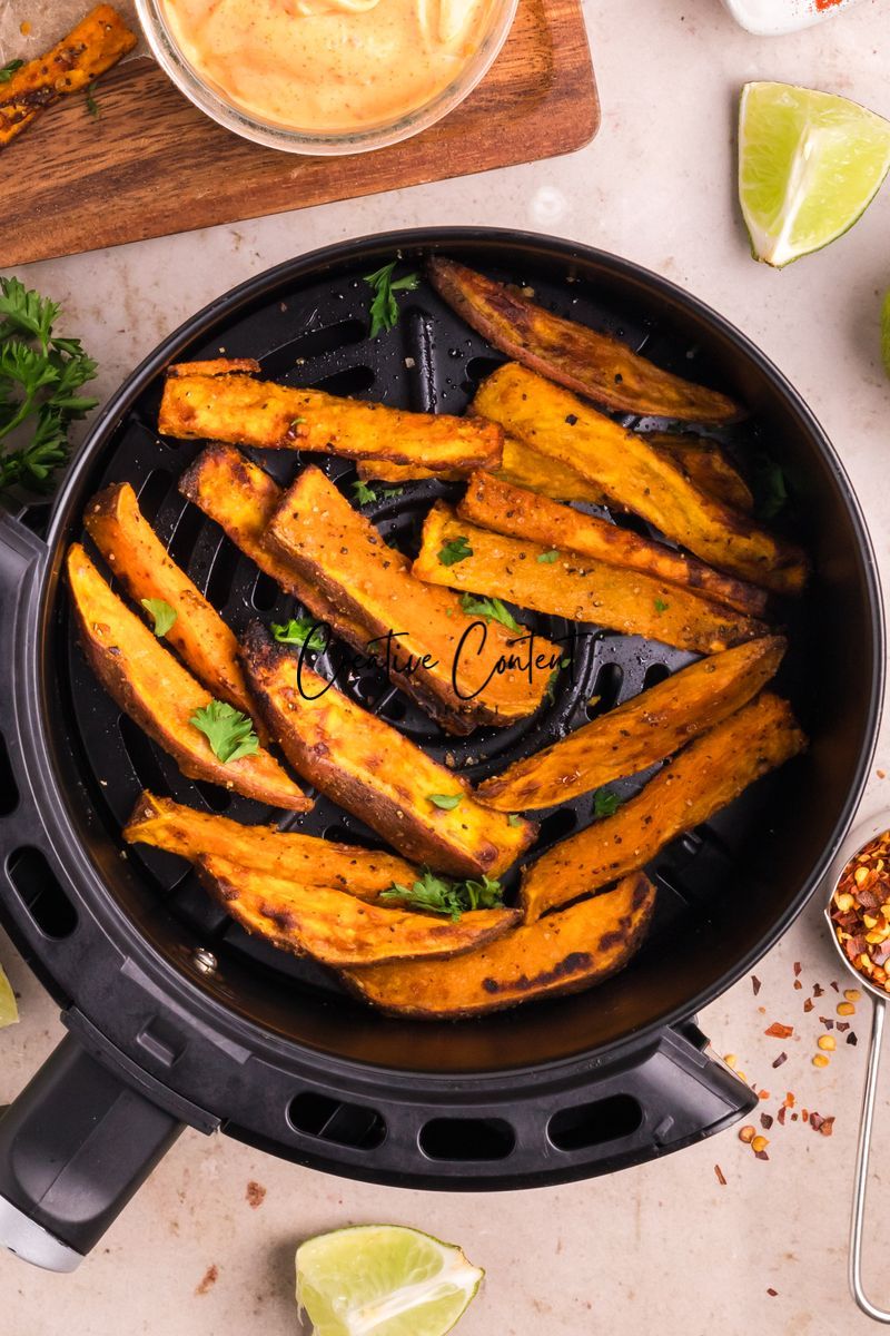 Air Fryer Sweet Potato Wedges + Spicy Mayo (2 recipes) - Set 2 of 3