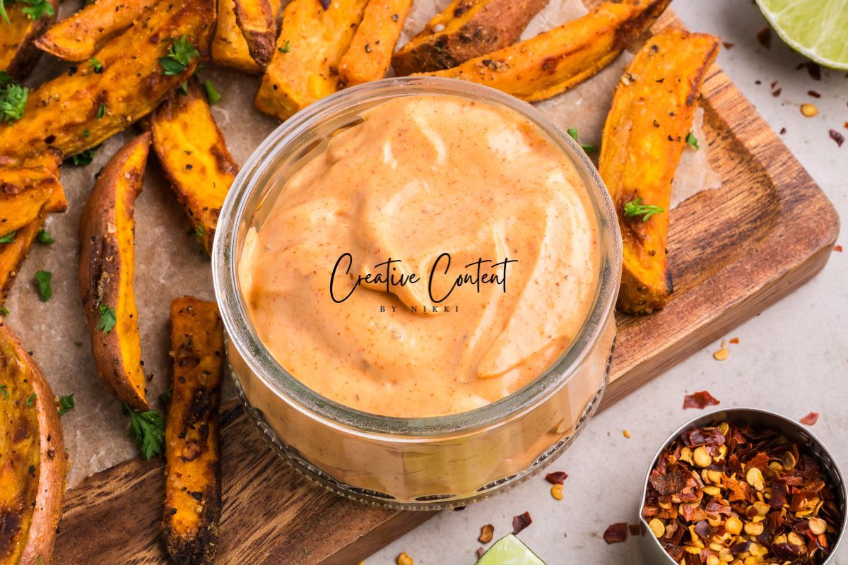 Air Fryer Sweet Potato Wedges + Spicy Mayo (2 recipes) - Set 2 of 3