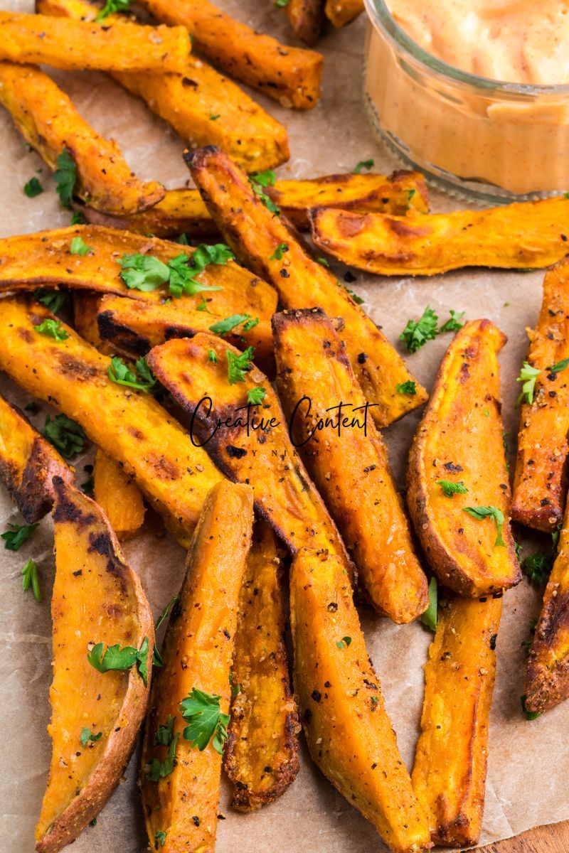 Air Fryer Sweet Potato Wedges + Spicy Mayo (2 recipes) - Set 2 of 3