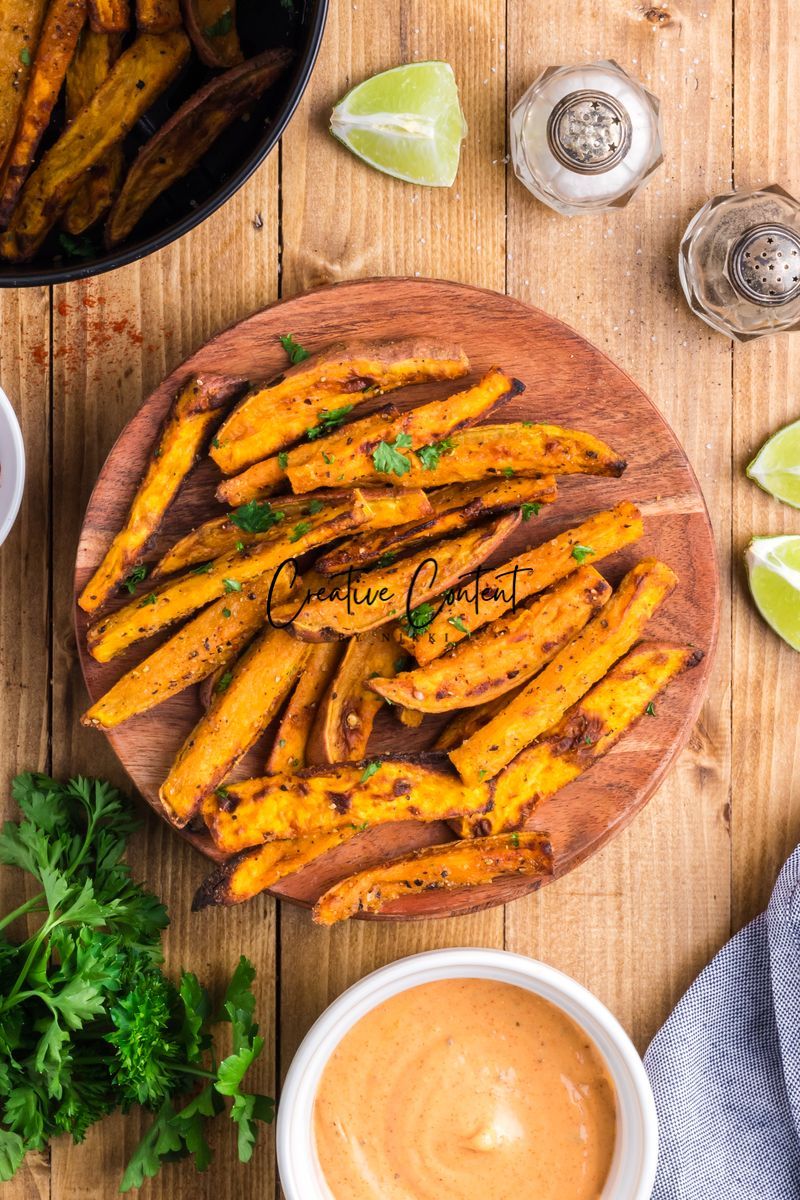 Air Fryer Sweet Potato Wedges + Spicy Mayo (2 recipes) - Set 3 of 3