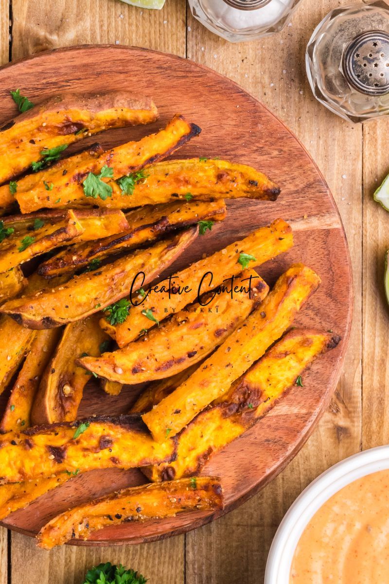 Air Fryer Sweet Potato Wedges + Spicy Mayo (2 recipes) - Set 3 of 3