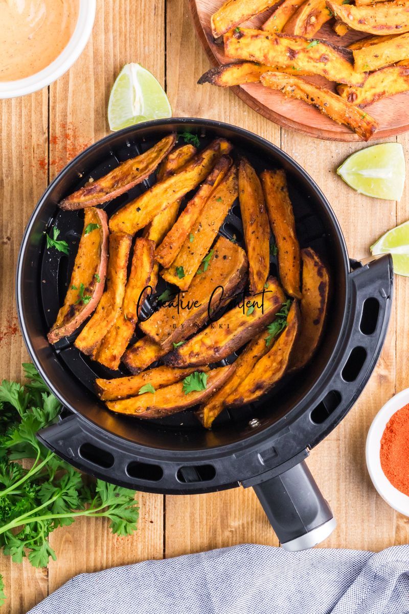 Air Fryer Sweet Potato Wedges + Spicy Mayo (2 recipes) - Set 3 of 3
