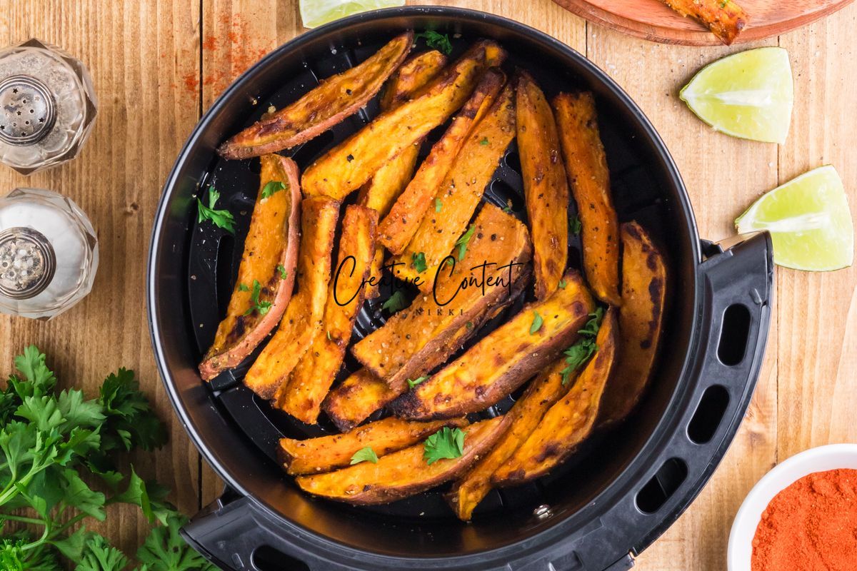 Air Fryer Sweet Potato Wedges + Spicy Mayo (2 recipes) - Set 3 of 3