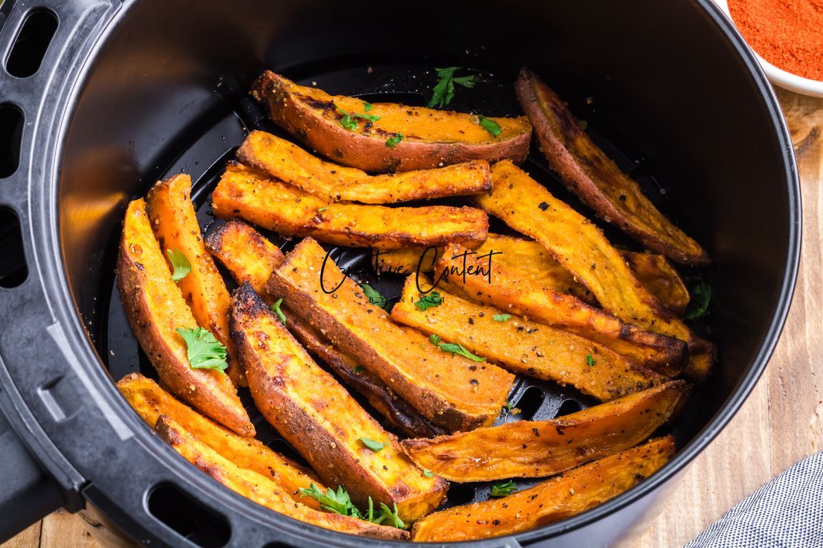 Air Fryer Sweet Potato Wedges + Spicy Mayo (2 recipes) - Set 3 of 3