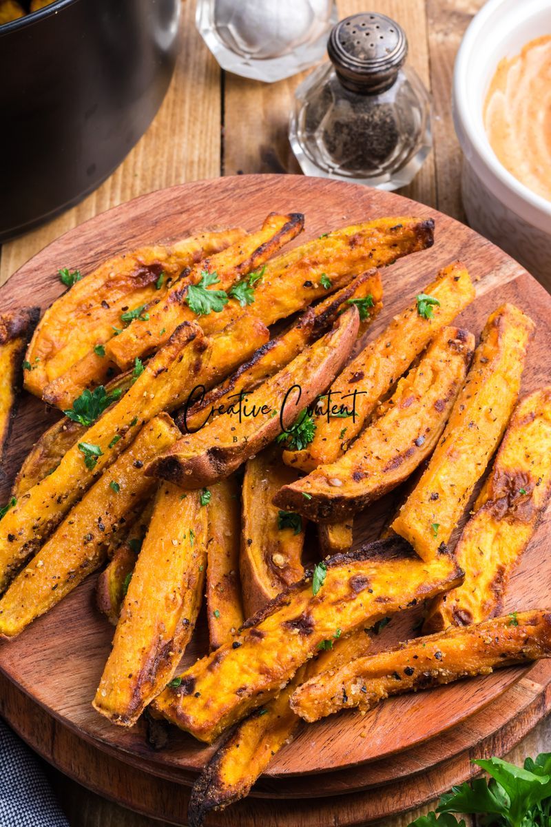 Air Fryer Sweet Potato Wedges + Spicy Mayo (2 recipes) - Set 3 of 3