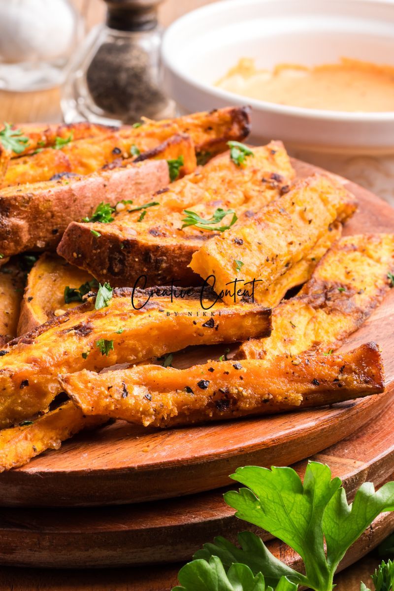 Air Fryer Sweet Potato Wedges + Spicy Mayo (2 recipes) - Set 3 of 3