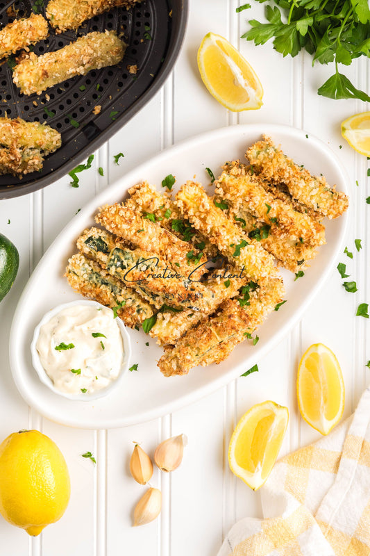 Extra Crispy Air Fryer Zucchini Fries  - Set 2  of 2