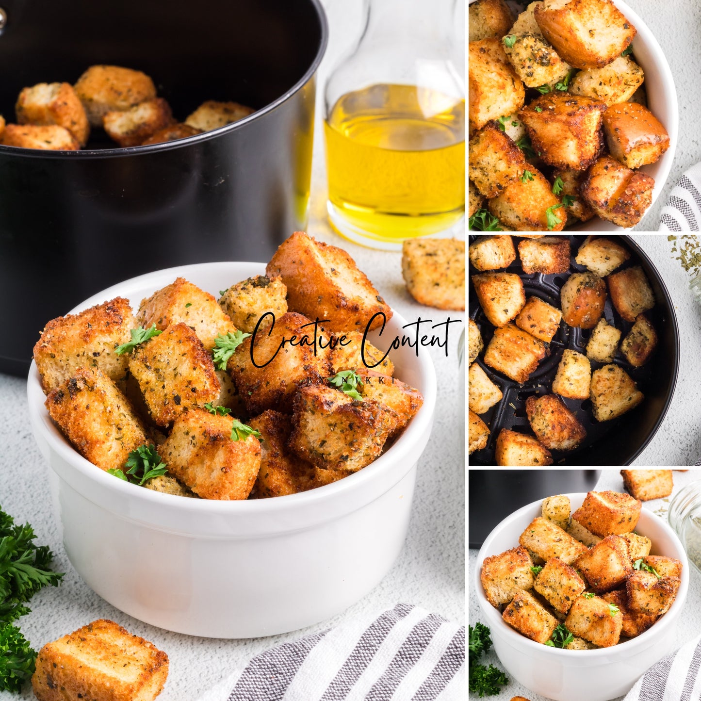 Air Fryer Croutons - (30 hero shots)