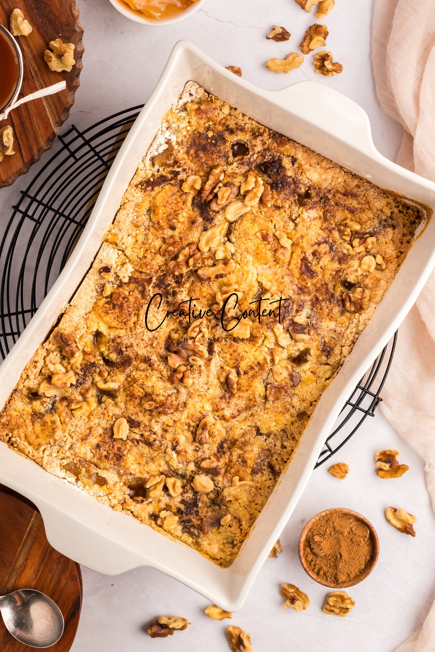 Apple Dump Cake + Homemade Caramel Sauce - Exclusive
