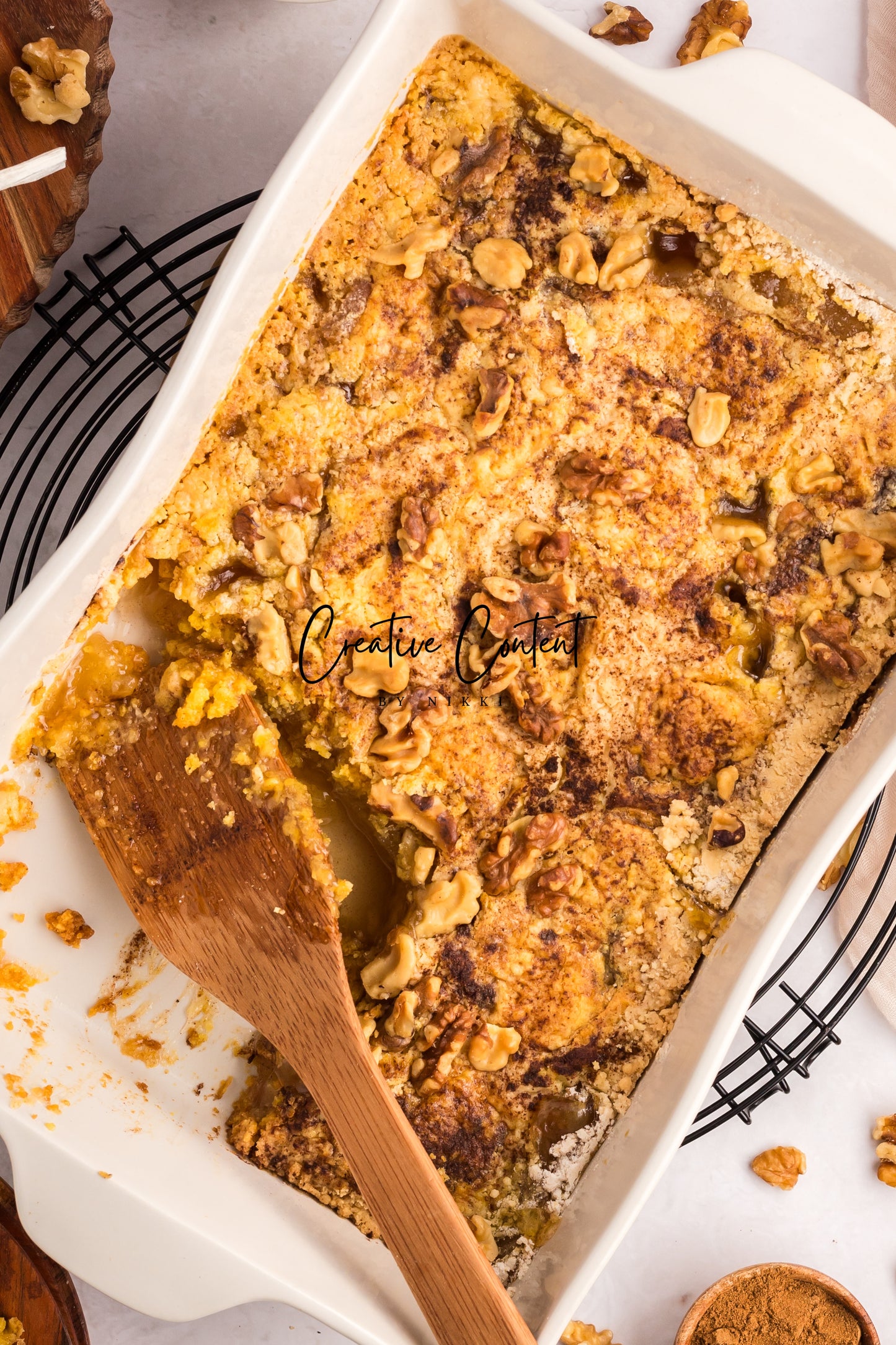 Apple Dump Cake + Homemade Caramel Sauce - Exclusive