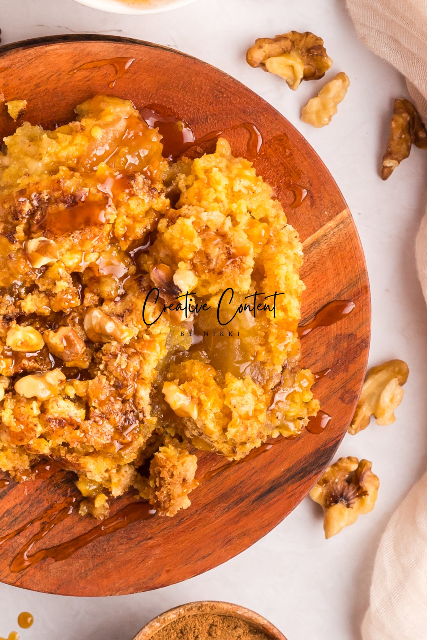 Apple Dump Cake + Homemade Caramel Sauce - Exclusive