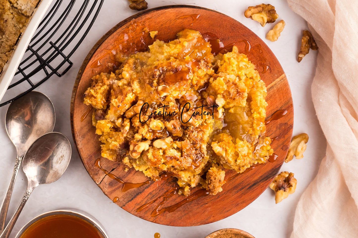 Apple Dump Cake + Homemade Caramel Sauce - Exclusive