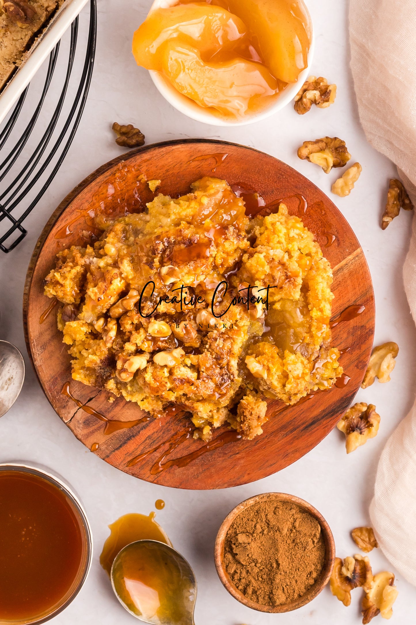 Apple Dump Cake + Homemade Caramel Sauce - Exclusive