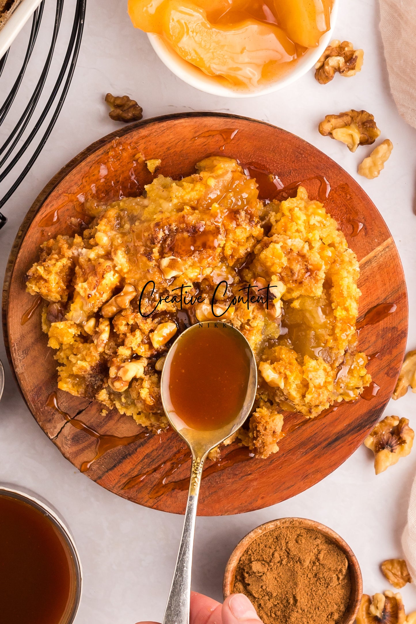 Apple Dump Cake + Homemade Caramel Sauce - Exclusive