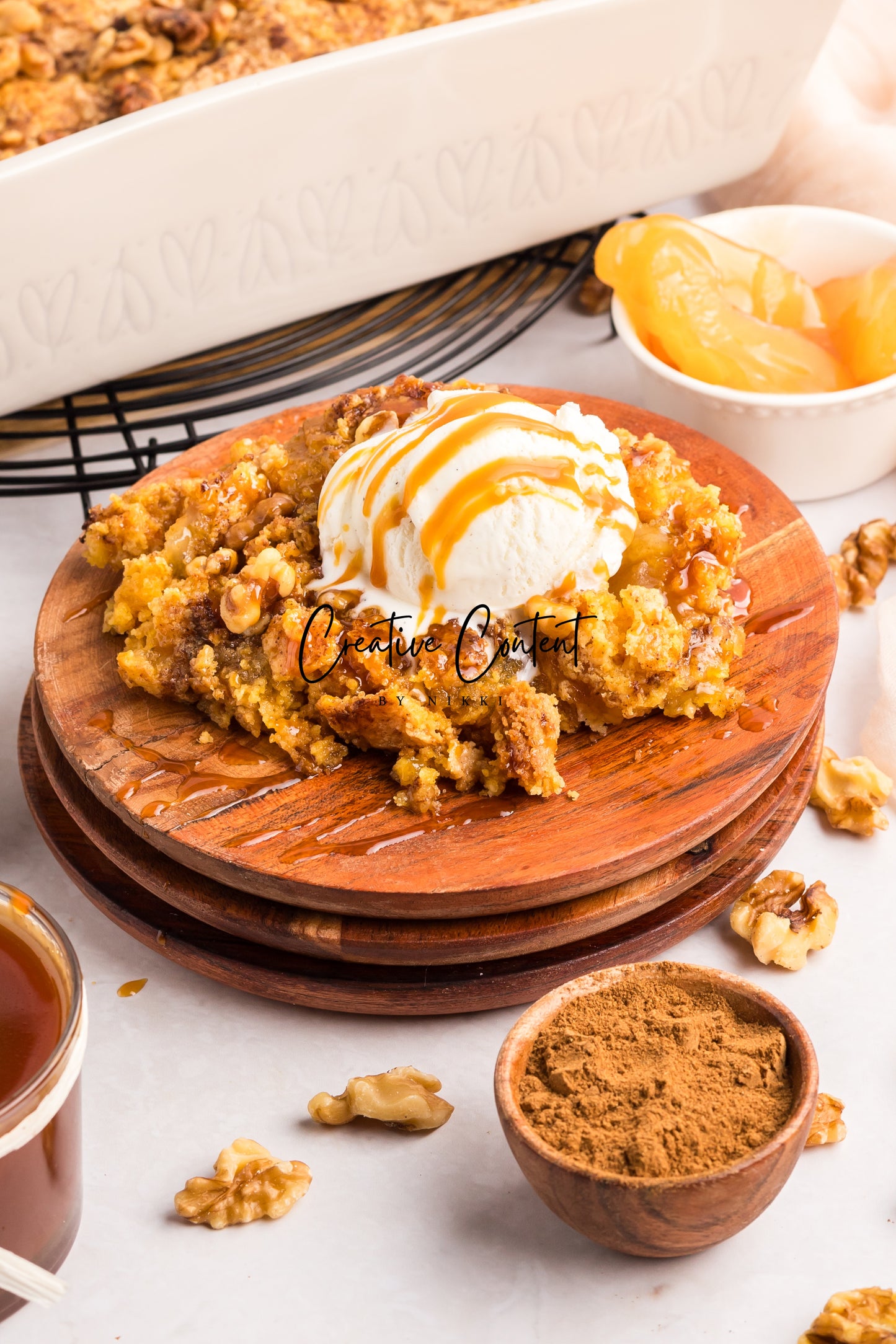 Apple Dump Cake + Homemade Caramel Sauce - Exclusive