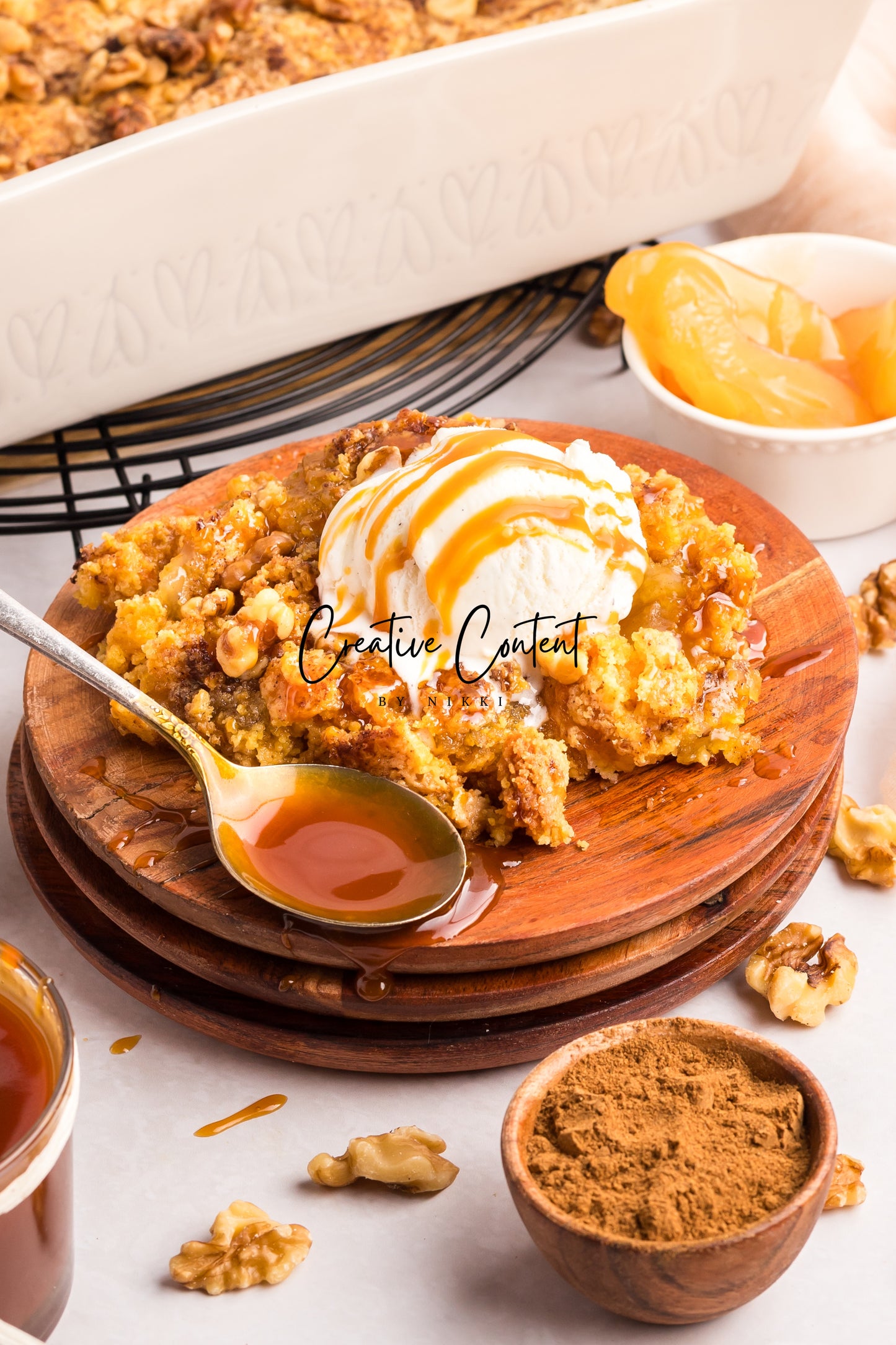 Apple Dump Cake + Homemade Caramel Sauce - Exclusive