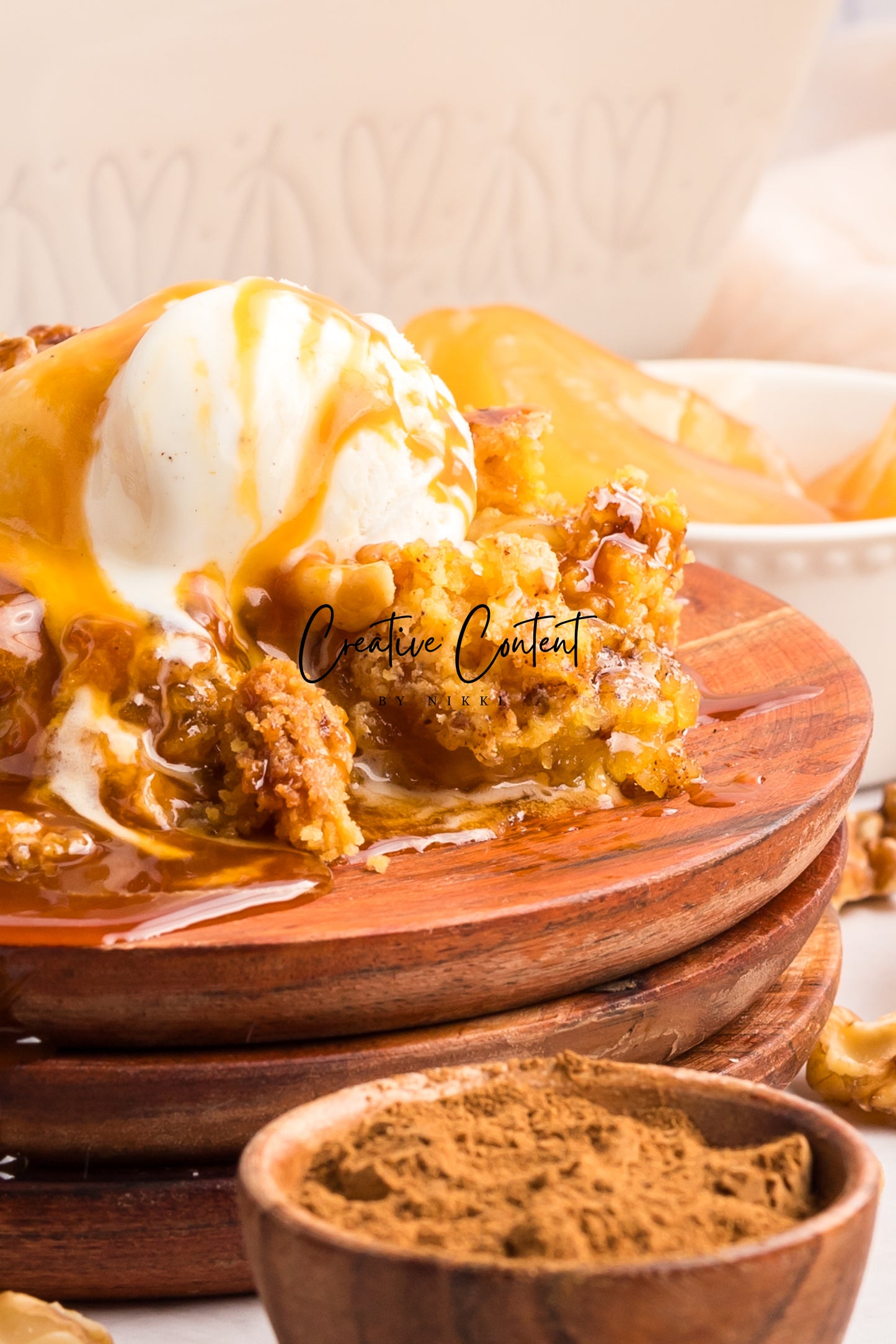 Apple Dump Cake + Homemade Caramel Sauce - Exclusive
