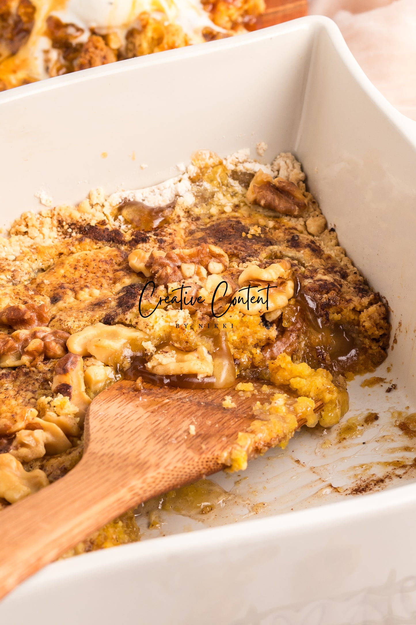 Apple Dump Cake + Homemade Caramel Sauce - Exclusive