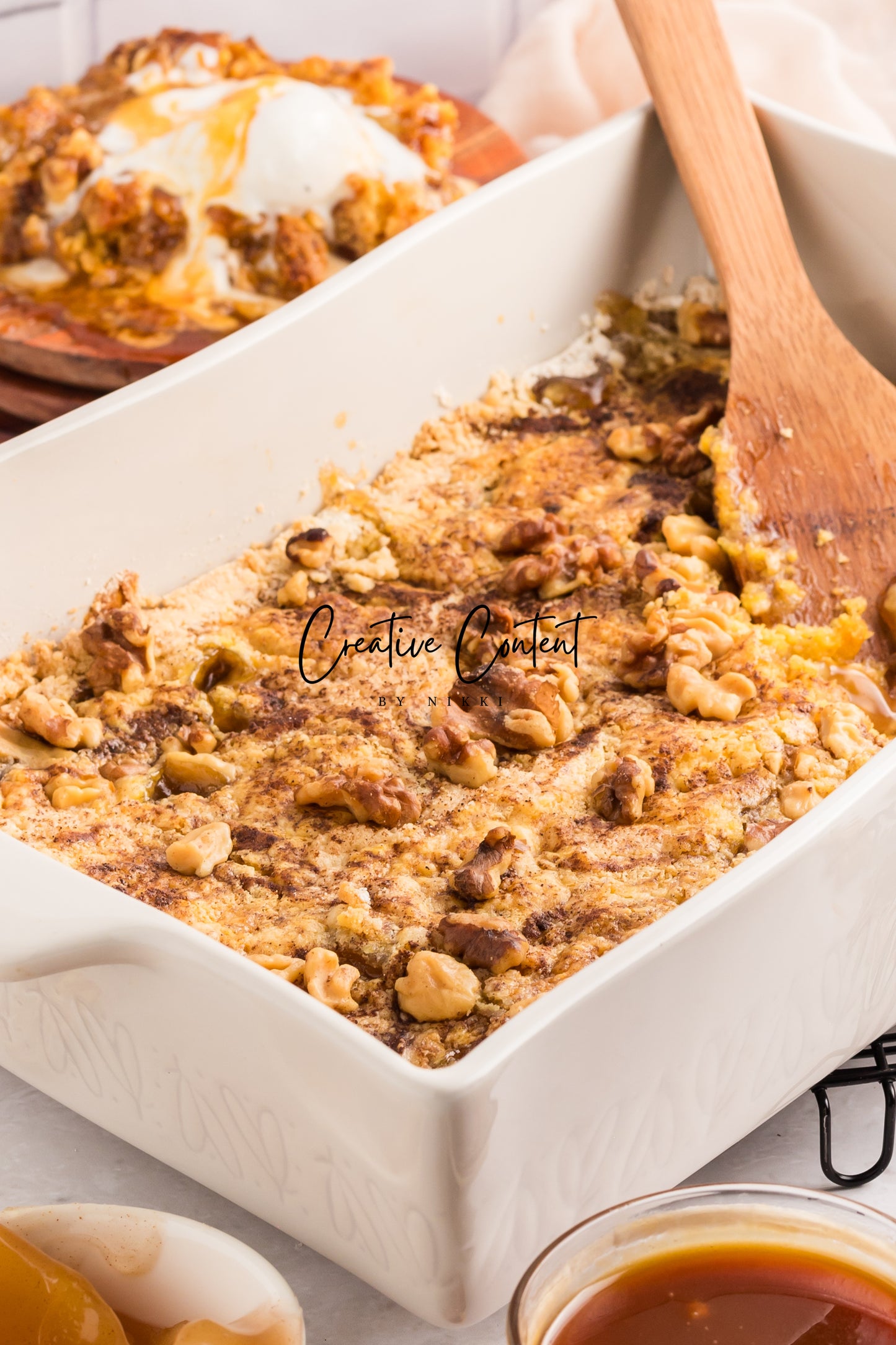 Apple Dump Cake + Homemade Caramel Sauce - Exclusive