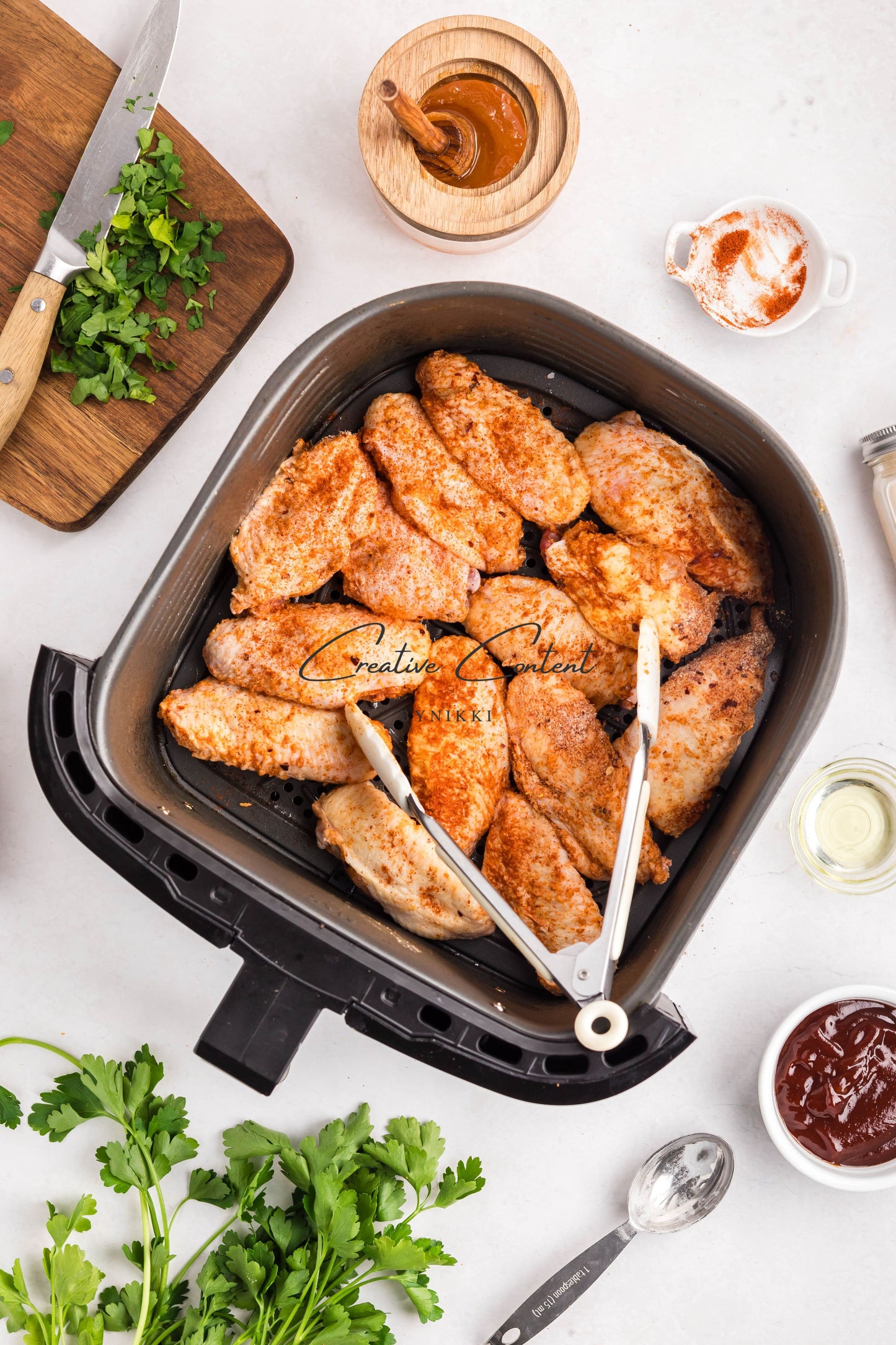 Air Fryer Honey BBQ Chicken Wings + Homemade Ranch Dressing - Exclusive